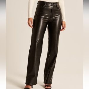 Abercrombie Curve Love Ultra High Rise Leather Pants